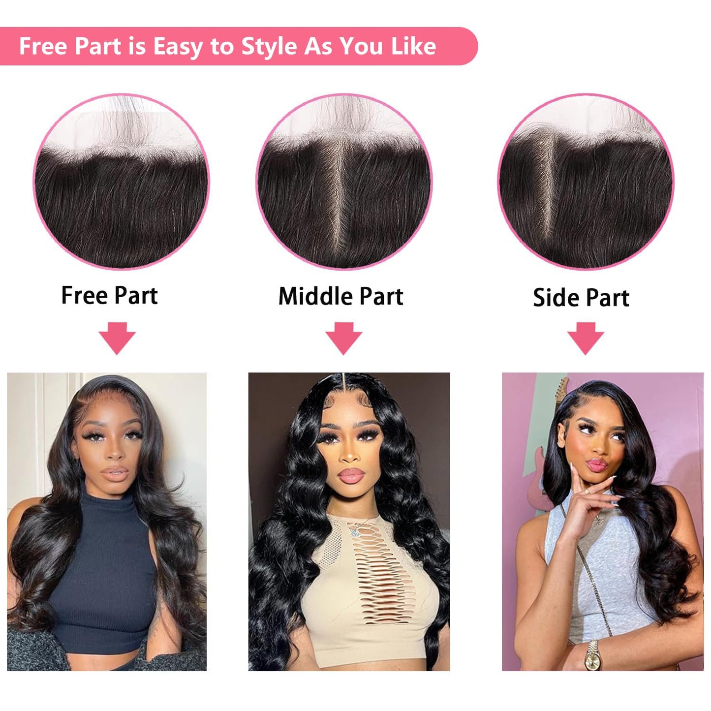 13x4 Lace Frontal Closure Body Wave Human Hair Ear to Ear HD Lace Frontal Closure Free Part Brazilian Body Wave Hair Extensions 150% Density Human Hair Pre Plucked with Baby Hair 16 Inch
