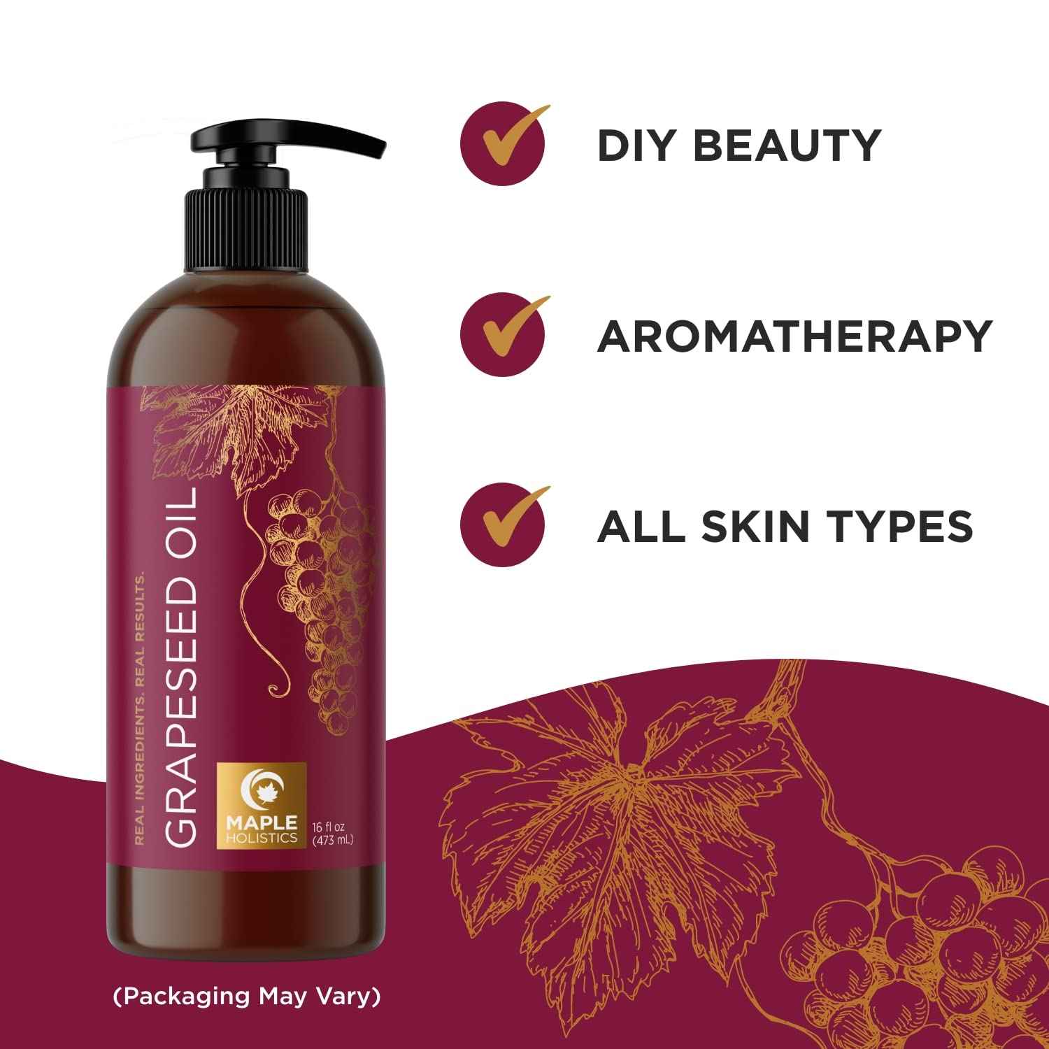 Pure Cold Pressed Grapeseed and Jojoba Oil Bundle - Hydrating Seed Oil for Hair, Skin, and Nails with Carrier Oil for Mixing Essential Oils