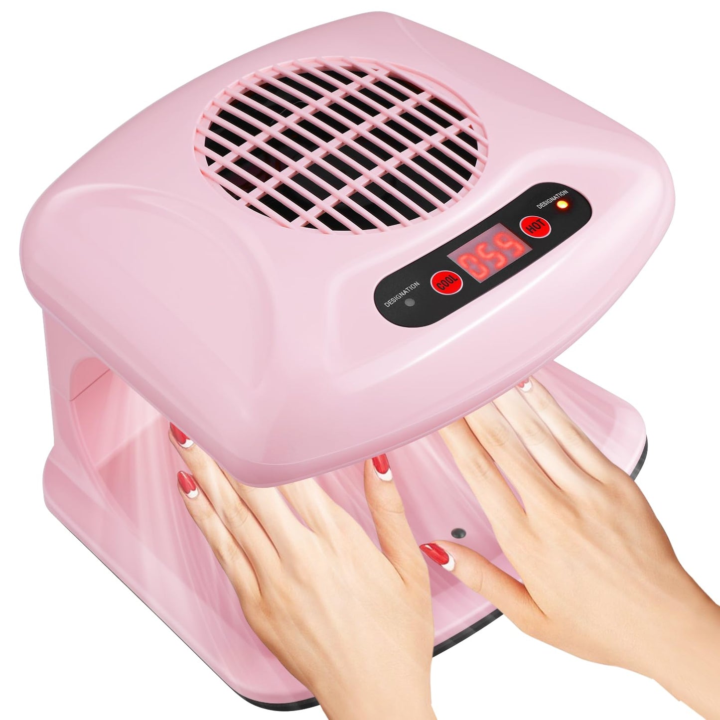 Soiiw Nail Dryer Professional 300W Quick Drying Gentle Nail Dryer Fan for Regular Polish Acrylic Dip Powder Nail Dehydrator Primer with Hot & Cold Air Nail Tech for Home Salon