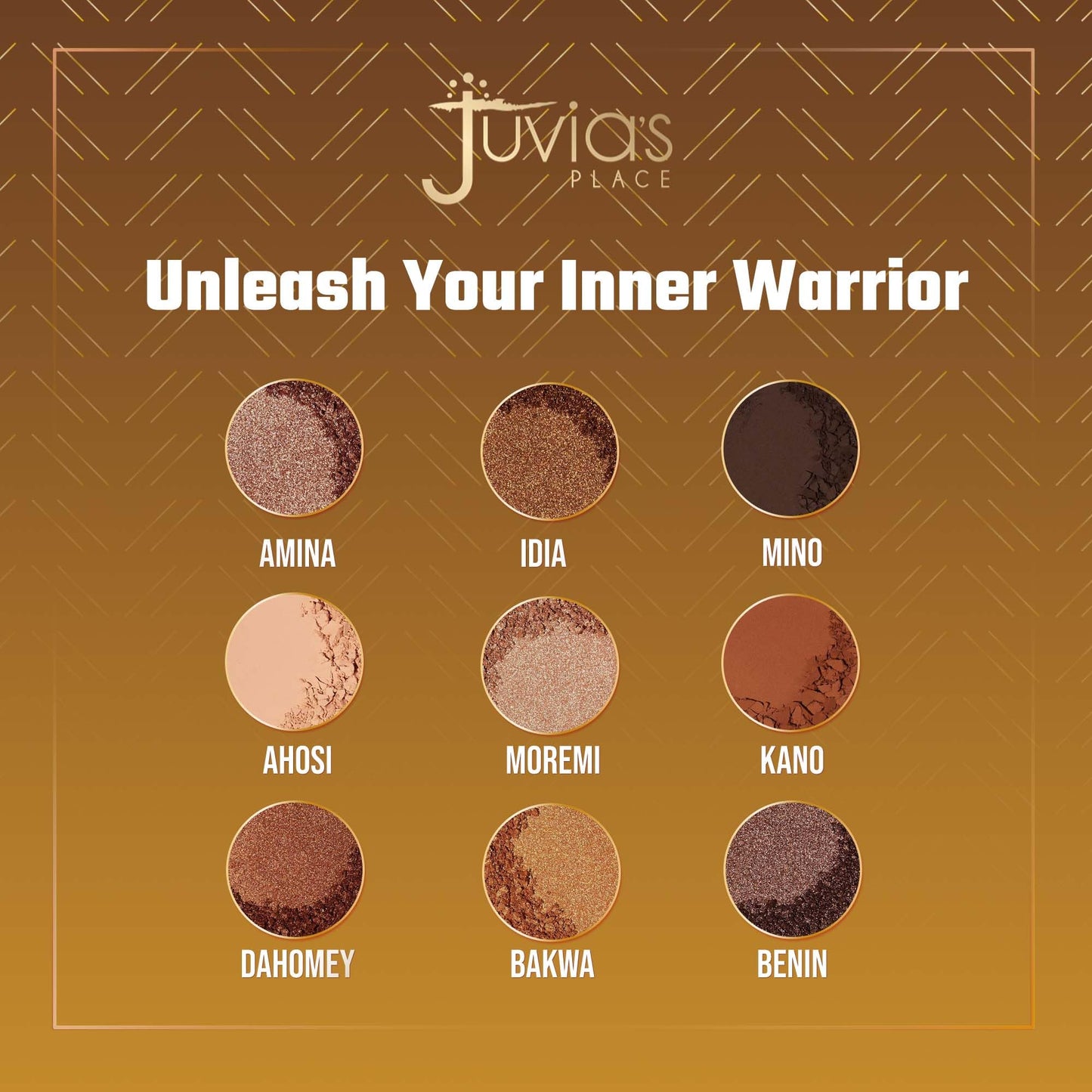 Juvia's Place The Warrior Eyeshadow Palette 9 Shades Pigmented Eye Makeup