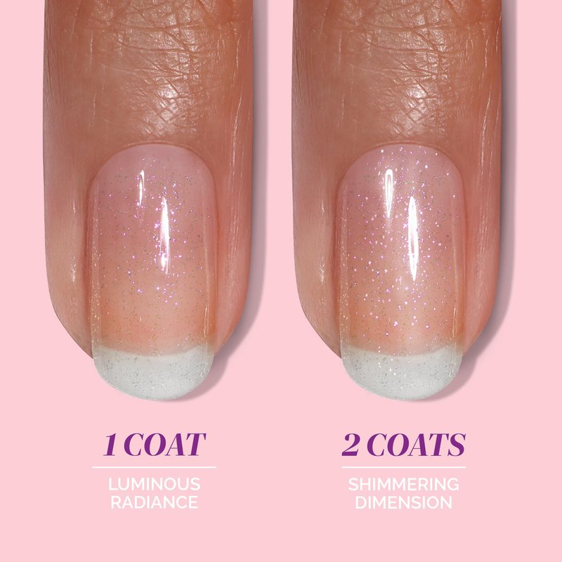 LONDONTOWN Glow Getter Nail Luminizer – One-Step Nail Treatment with Hexanal & Shimmer for Stronger, Healthier, Glossier Nails, No Base or Top Coat Needed, 0.4 Fl Oz