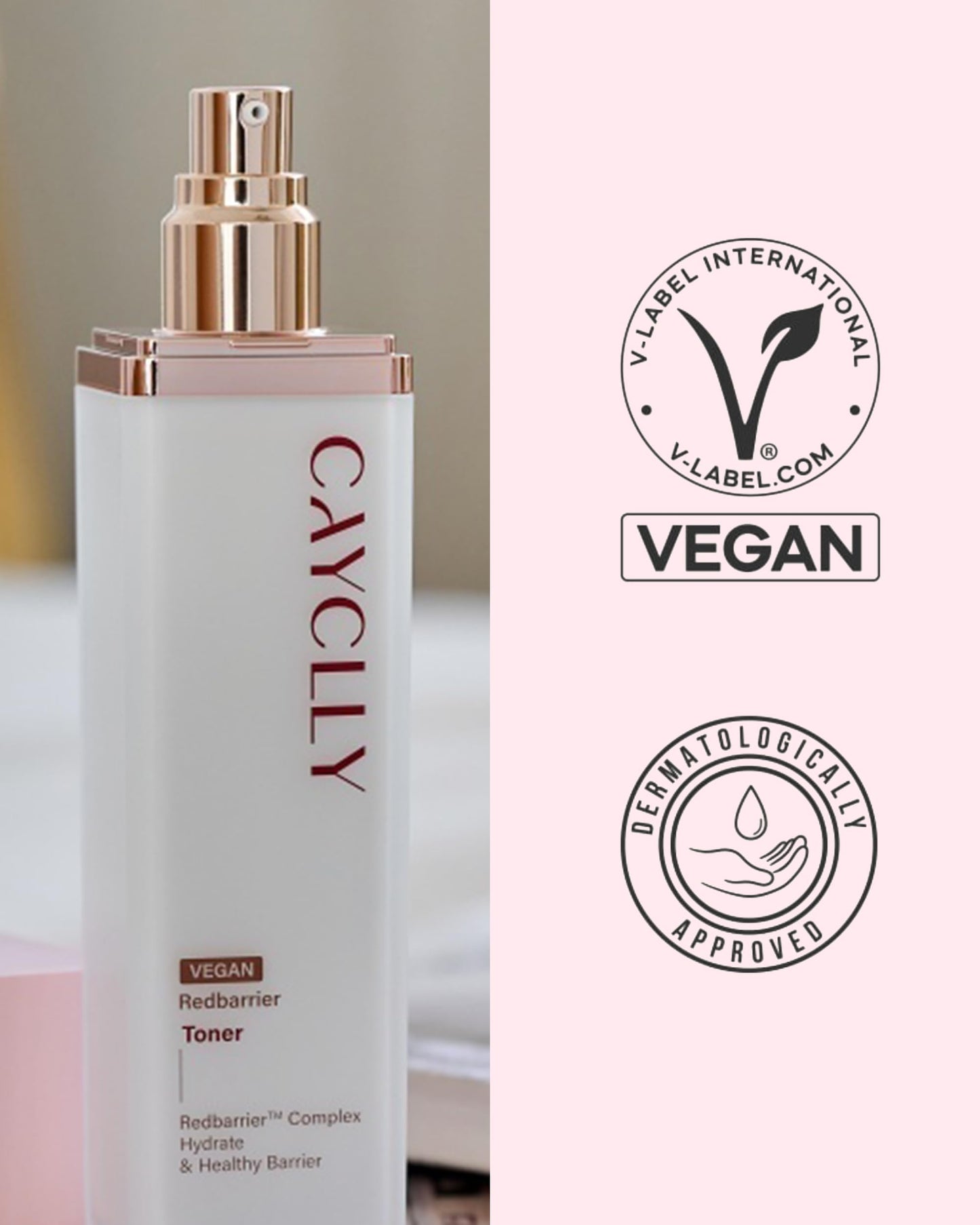Cayclly Redbarrier Hydrating Toner | Vegan Face Toner with Peptides, Ceramide & Niacinamide for Skin Barrier Repair & Anti-Aging | Korean Skincare for Stressed, Sensitive & Dry Skin, 5.07 fl. oz.