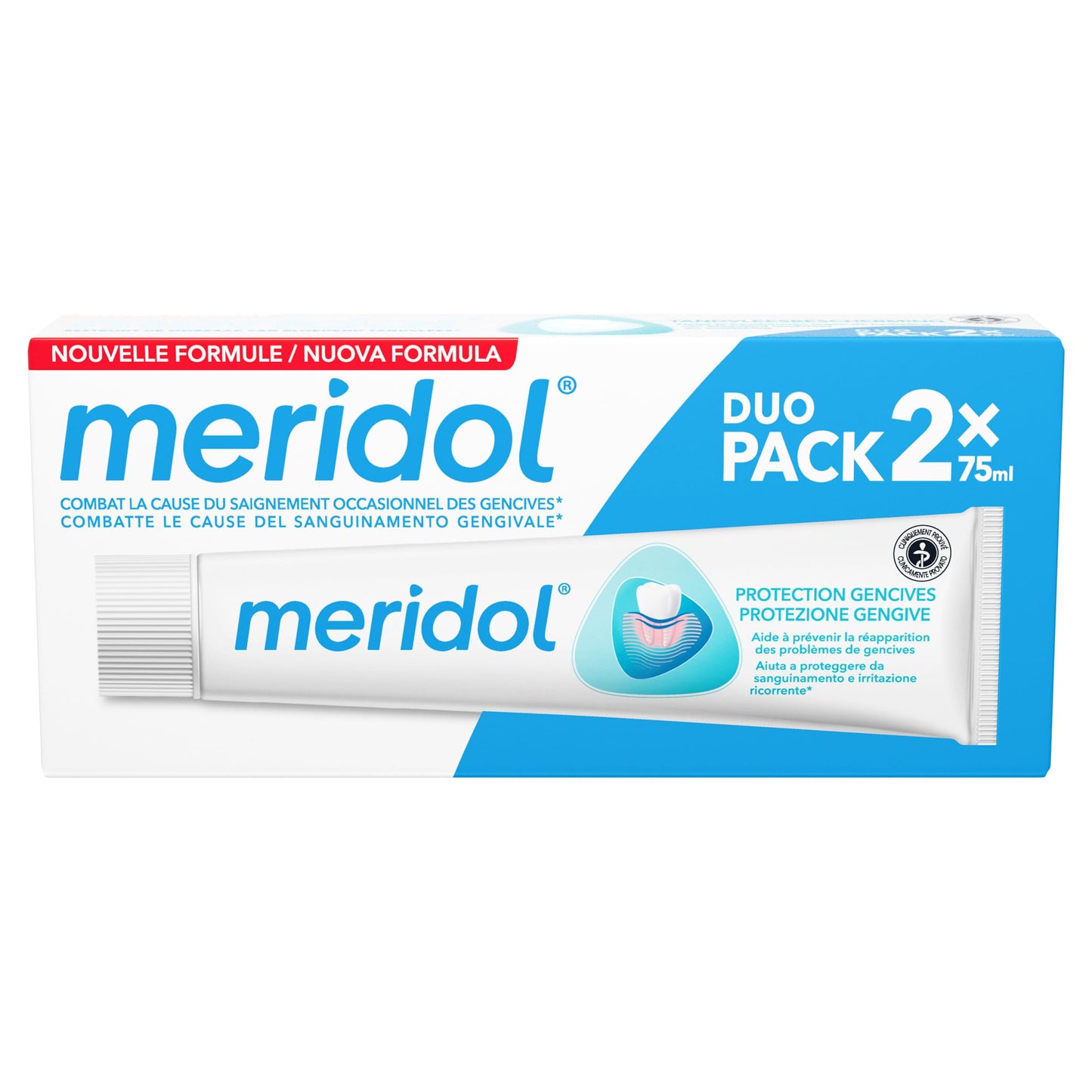 MERIDOL GENCIVES IRRITEES Dentifrice Pack Double (2 x 75 ml)
