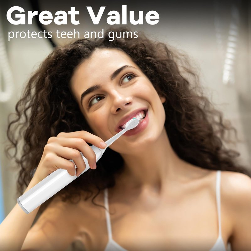 Toothbrush Replacement Heads for Philips Sonicare: Sonic Replacement Heads Compatible with Phillips Electric Toothbrush ProtectiveClean 4100 5100 5300 C2 G2 C1 W, Medium Soft - 8 Pack