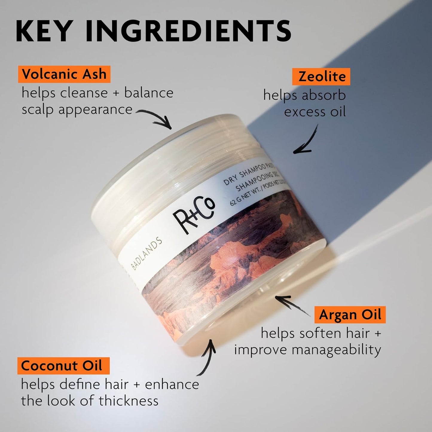 R+Co Badlands Dry Shampoo Paste - Texture & Oil Absorption | Matte Finish, 3.4 oz