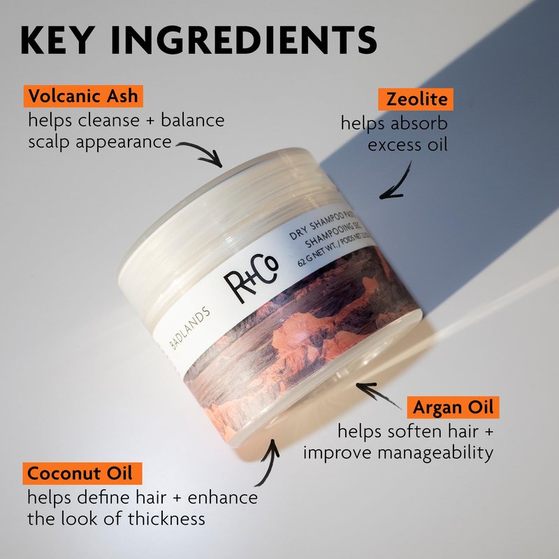 R+Co Badlands Dry Shampoo Paste | Adds Texture & Absorbs Oil with Matte Finish | Vegan + Cruelty-Free | 2.2oz (Pack of 2)
