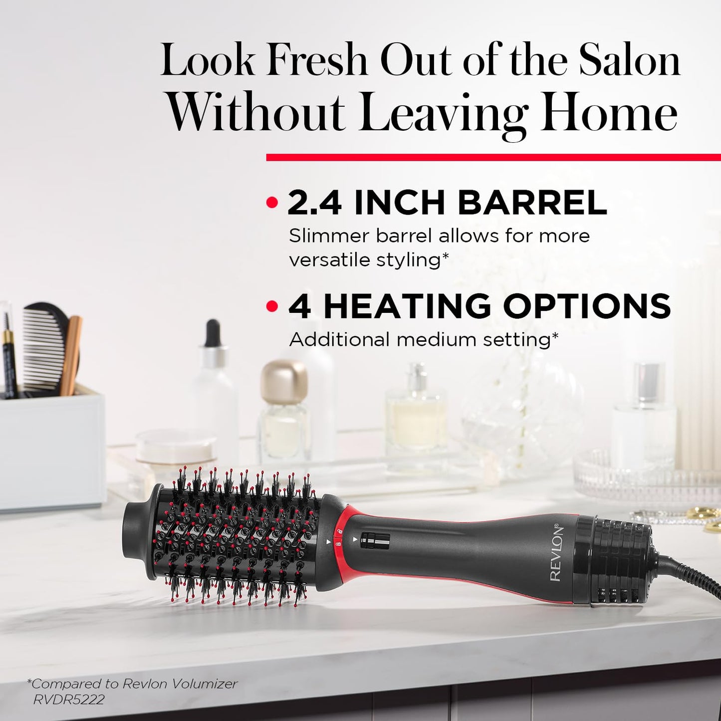 REVLON One-Step Volumizer Plus Hair Dryer and Styler | More Volume, Less Damage, and More Styling Control for Easy and Fast Salon-Style Blowouts, Plus Travel Friendly (Black)