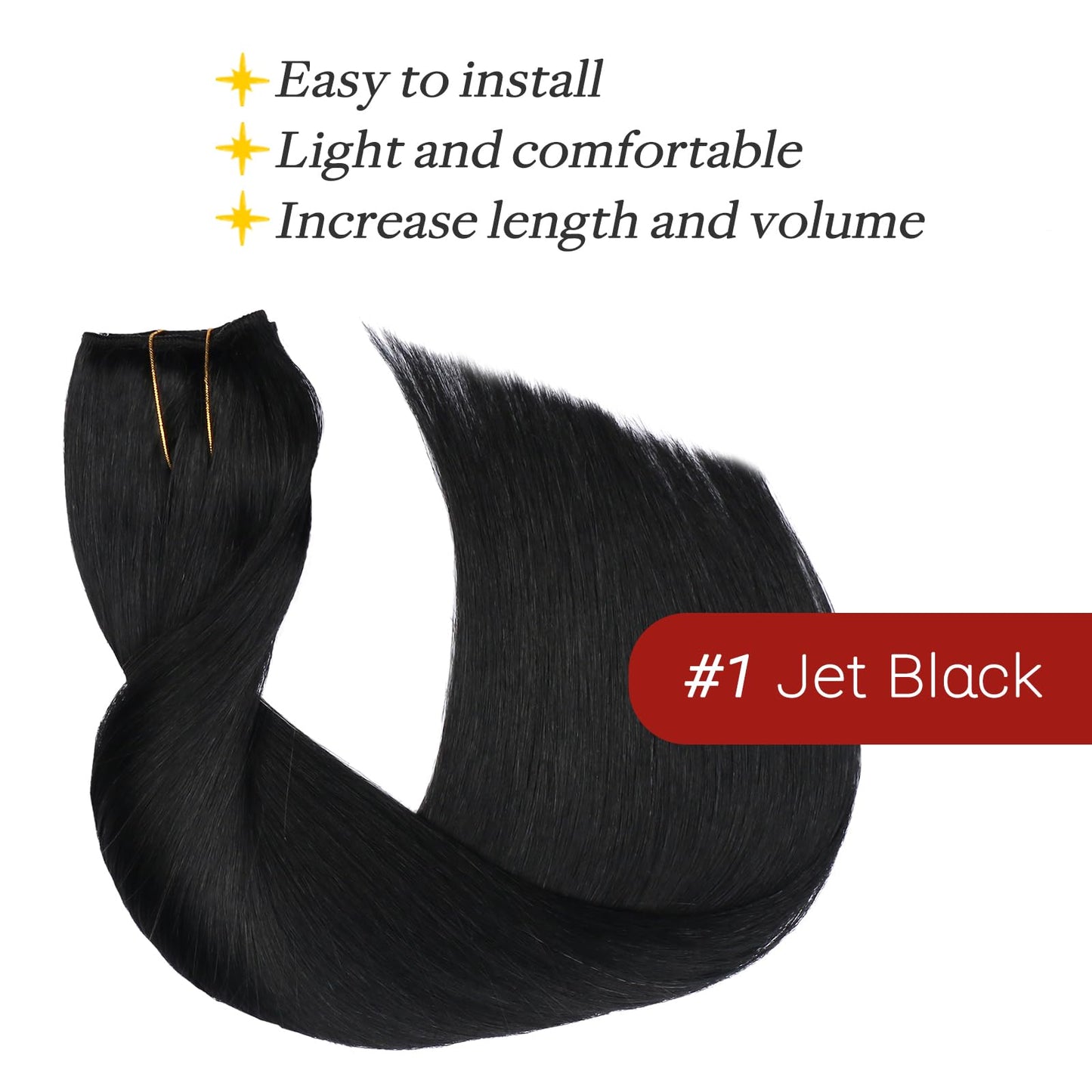 SAFIRENY Wire Hair Extensions Fish Line Hair Extensions Ash Brown to Platinum Blonde Extensions, Invisible Hair Extensions Real Human Hair 14inch 70g Adjustable Size Hair Extensions(#8T/60-14inch)