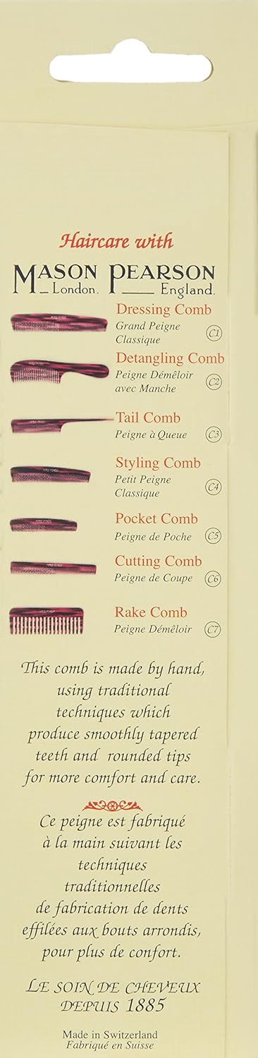 Mason Pearson Cutting Comb - Professional Hair Styling Tool | Lightweight 0.3 lb