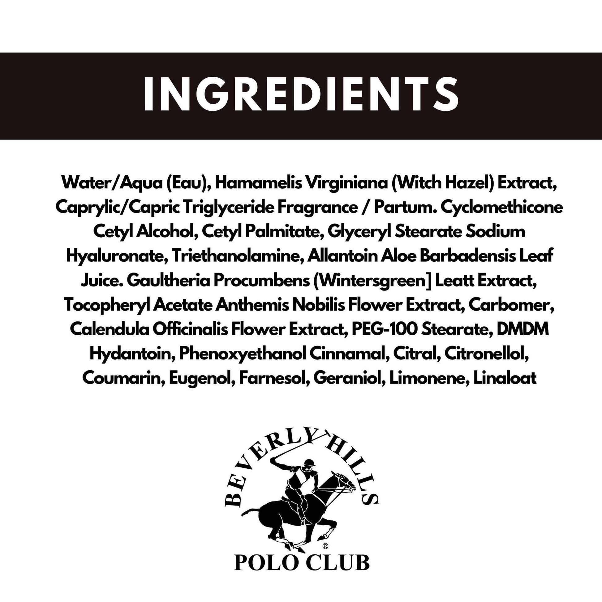 Beverly Hills Polo Club After Shave Balm for Men - Ignite (Musk Woody) - Soothing & Hydrating Post-Shave Lotion 5oz