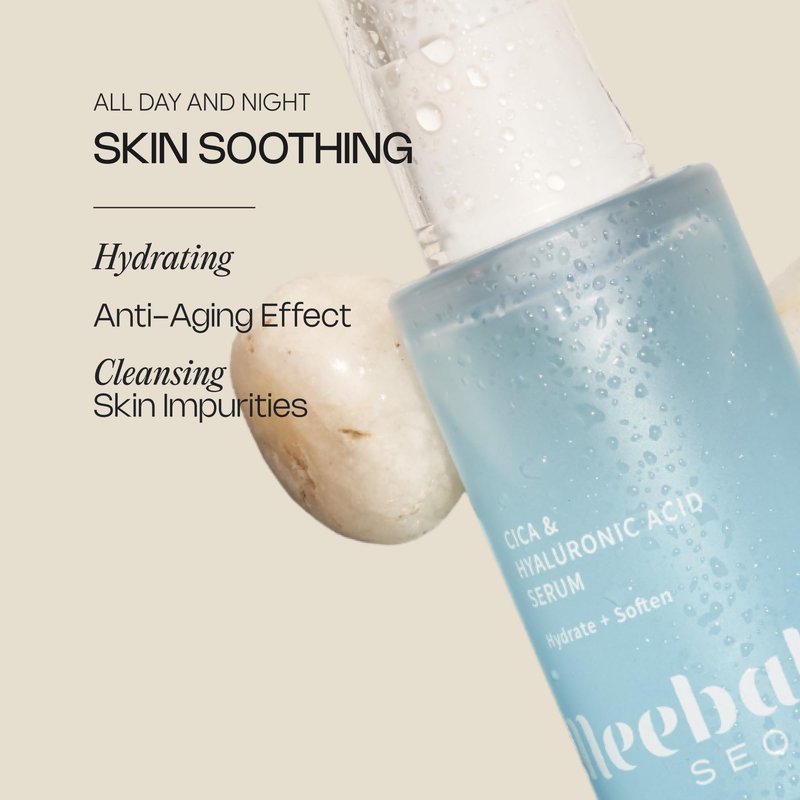 Meebak Korean Hyaluronic Acid Serum – Hydrating and Plumping Face Serum for Radiant, Dewy Skin | Centella Asiatica & Vitamin C | Korean Facial Serum