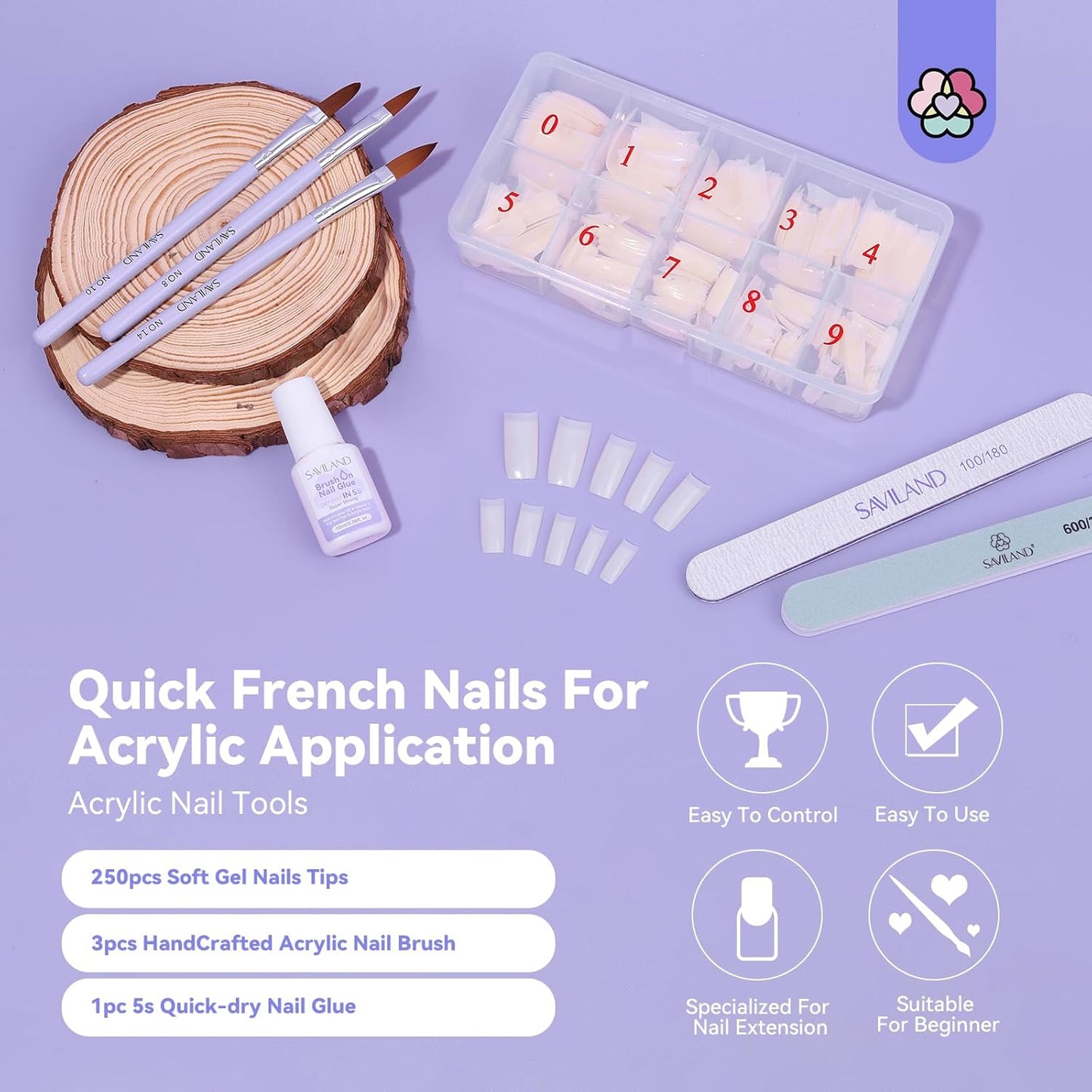 Acrylic Nail Kit - Complete Set with Nail Glue, Drill & Tips | Professional Quality