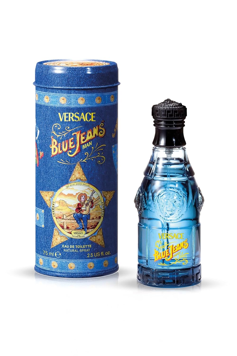 Versace Blue Jeans Cologne for Men - 2.5 Oz Eau De Toilette Spray | Fresh & Masculine Fragrance
