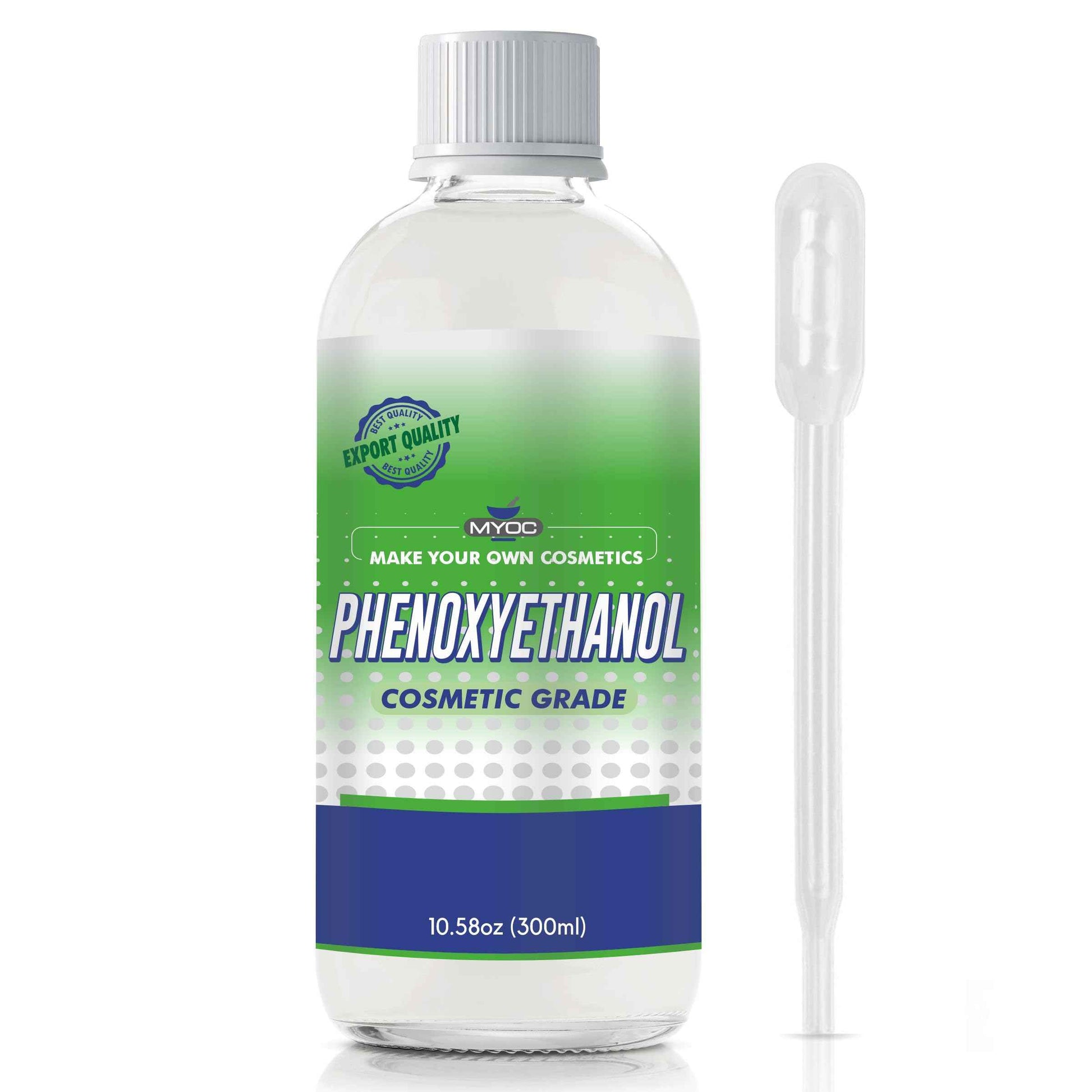 MYOC Phenoxyethanol liquid | liquid preservative suitable for Making Soap, Conditioners, Lotion, Creams, and More, Premium Liquid Preservative, Cosmetic Grade 10.58 Oz / 300 ml