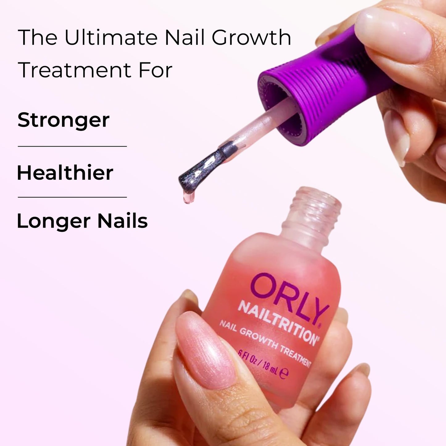 ORLY Nailtrition Nail Growth Treatment | Enhances Growth | Repairs Weak Nails | Improves Nail Health By Reducing Splits, Chips, Cracks (0.6fl oz)