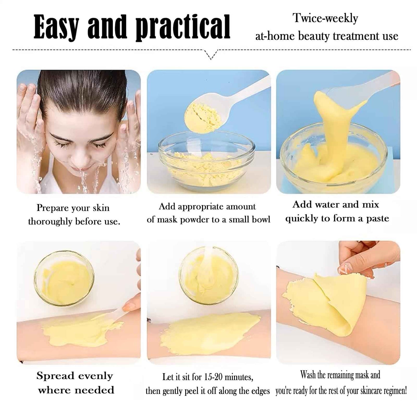 Marfort Jelly Mask for Facials Peel-Off Powder Hydrojelly Mask Peel Off Face Masks SkinCare Combination with Professional Skincare Spa Moisturizing & Hydrating 23 Fl Oz (Chamomile Petals)