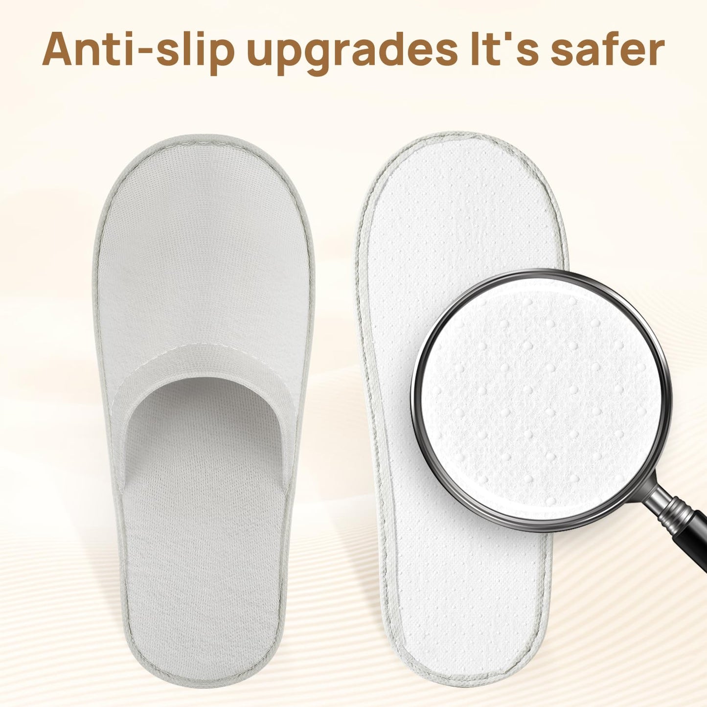 OBMMIRAO 44 Pairs Disposable Slippers for Guests, 3 Colors, Closed Toe