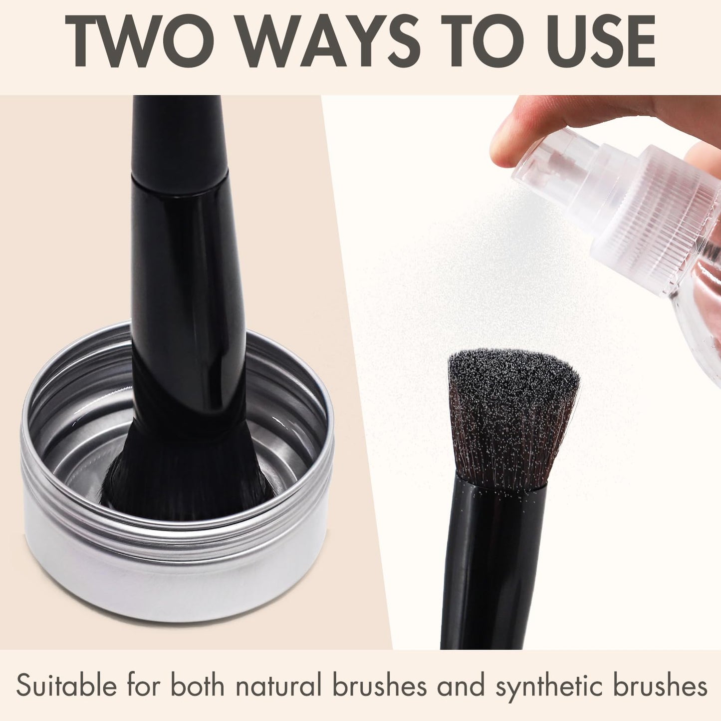 Embagol Makeup Brush Cleaner, Easily Remove Stubborn Makeup, Dirt & Impurities from Makeup Brushes, Rinse-Free & Quick Drying & Vegan & Cruelty-Free(500ml/16.9 fl oz)