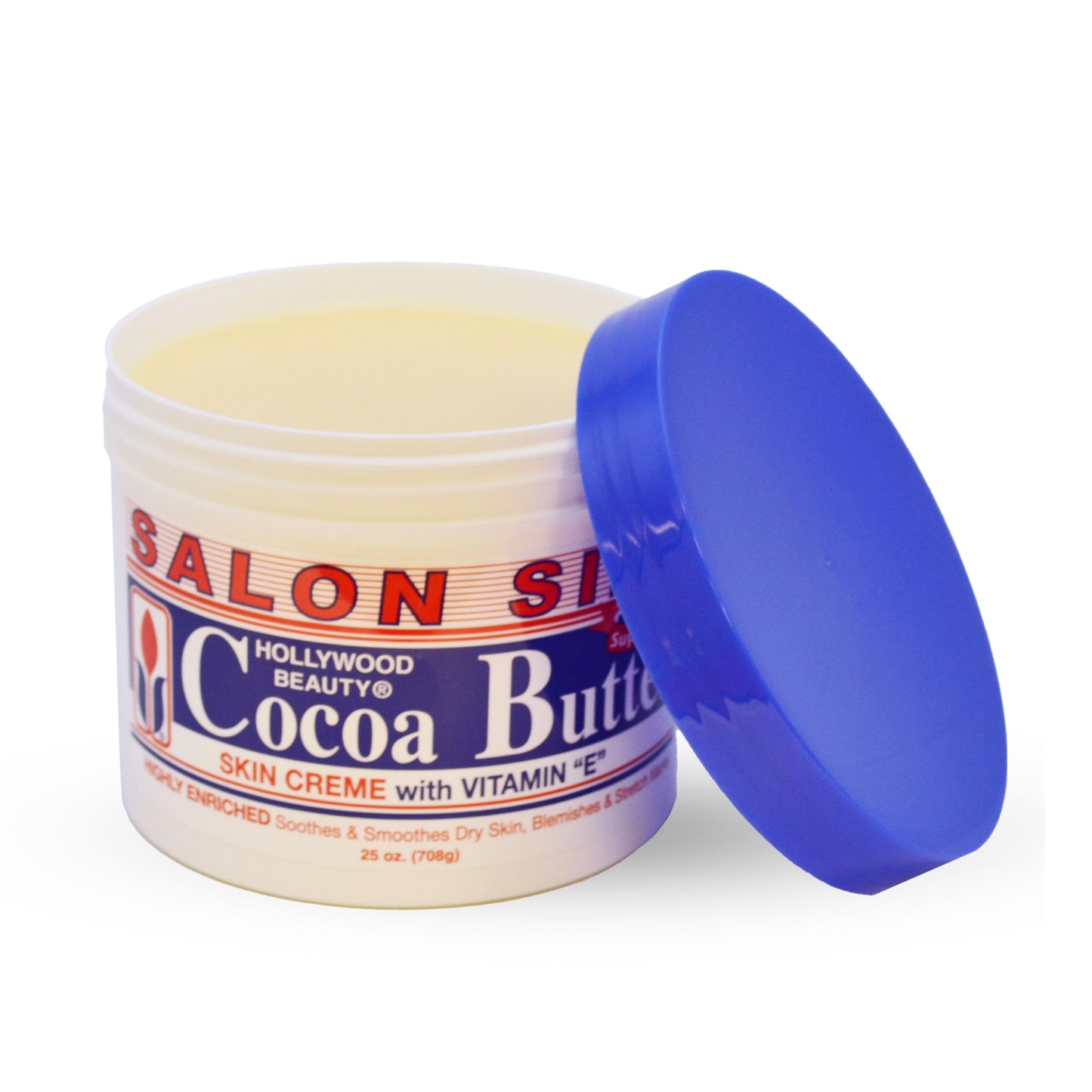 Hollywood Beauty Cocoa Butter Skin Cream - 25 oz. - With Vitamin E - Enrich, Soothe, & Smooth Dry Skin