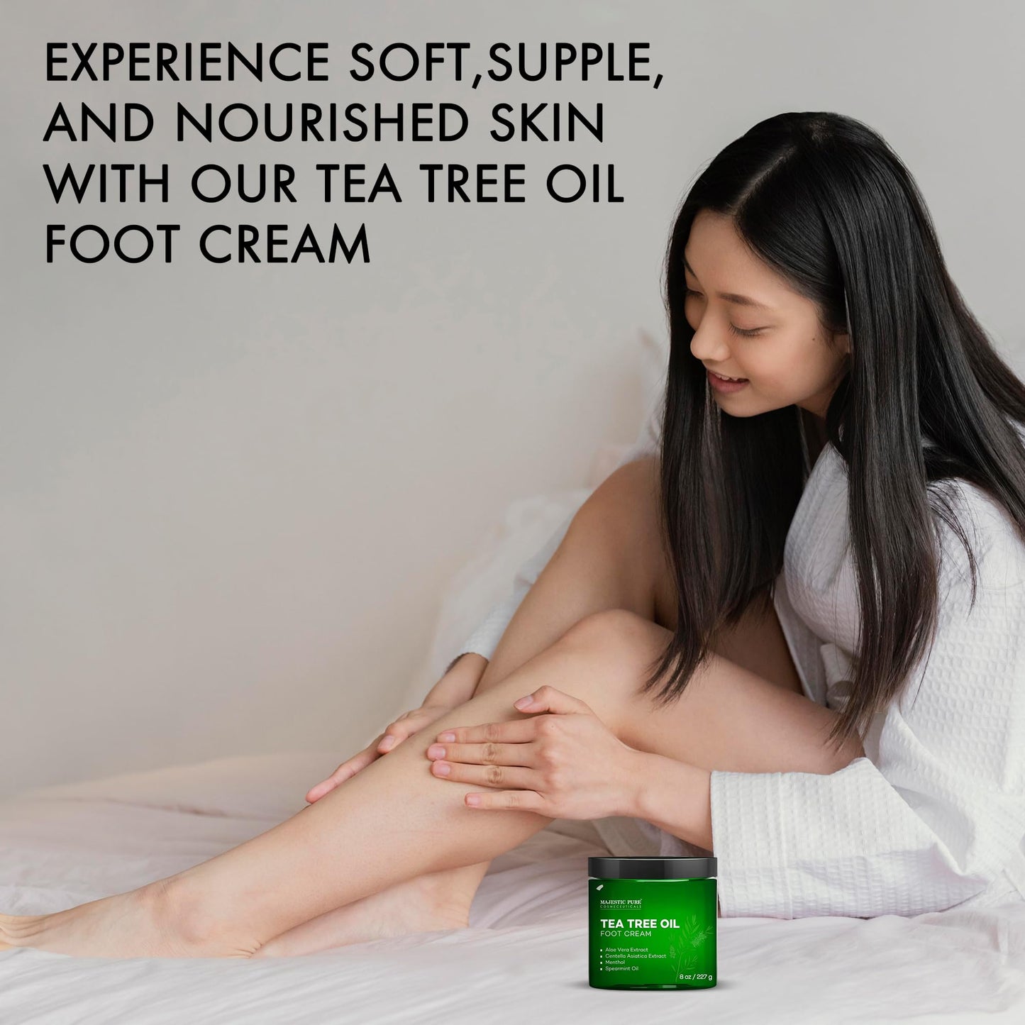 Majestic Pure Tea Tree Foot Cream with Tea Tree Oil - 8 Oz