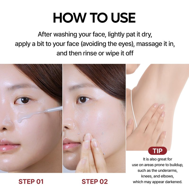 Dr.Melaxin Peel Shot Exfoliating Black Rice Ampoule 2.7 fl.oz - Rice Water AHA BHA Niacinamide Serum for Dead Skin Cells, Blackheads and Pores, Glass Skin Glow, Korean Skin Care Exfoliant