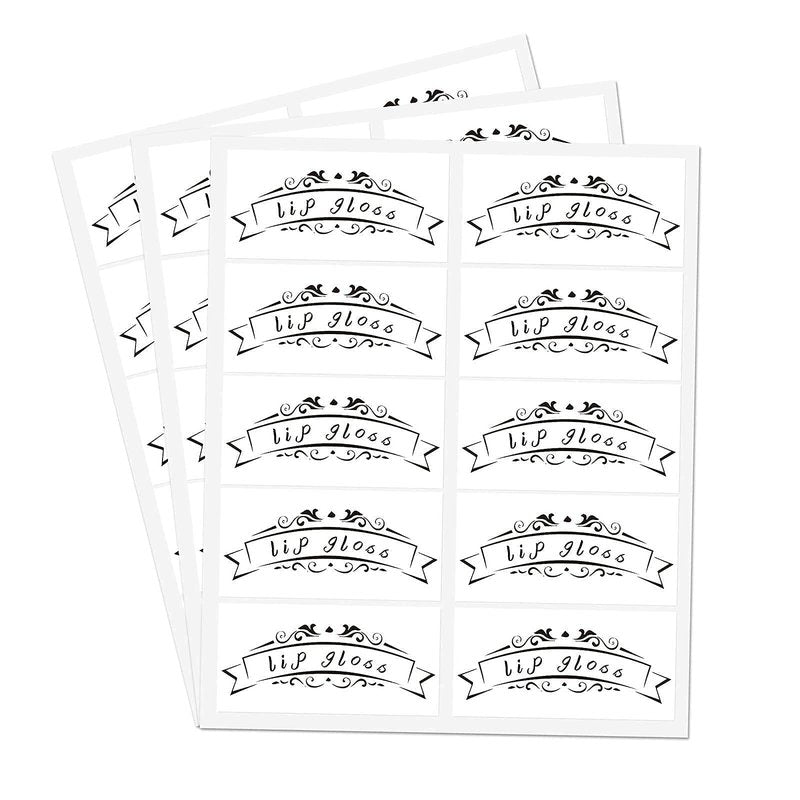 Lip Gloss Tube Stickers,2x1 Inch Clear Roller Bottles Stickers,Waterproof Label for Personalized DIY Lip Gloss Bottle,200 Pcs Per Pack