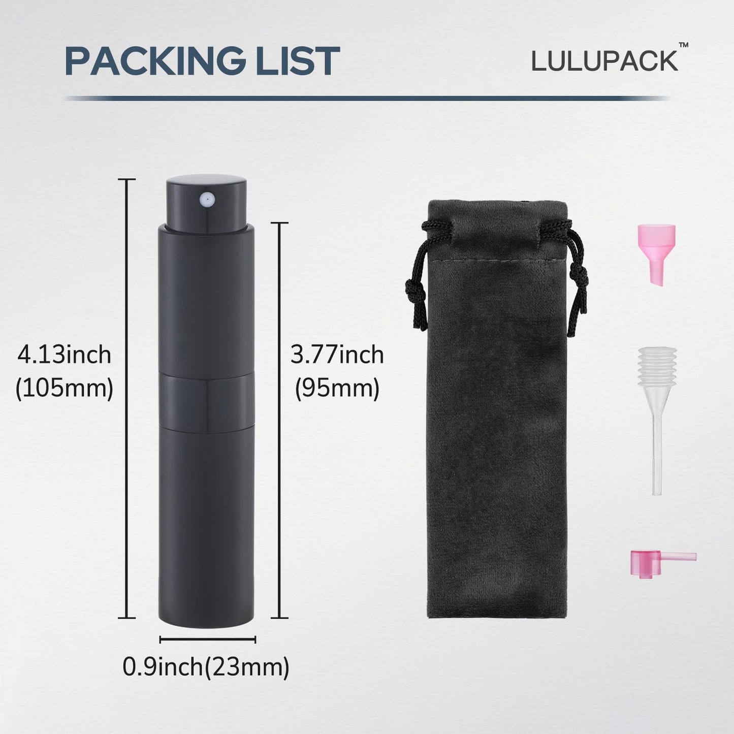 Lulupack Travel Perfume Bottle Refillable, 8ml Cologne Spray Atomizer, 6PCS