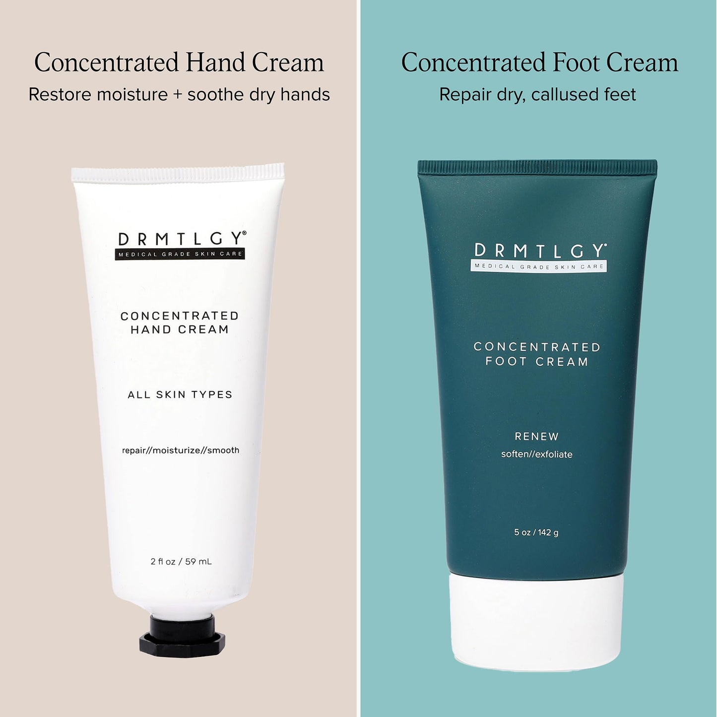 DRMTLGY Concentrated Foot Cream for Dry Cracked Heels - Heel Cream & Foot Lotion for Dry Cracked Feet -Dry Feet Treatment for Women & Men