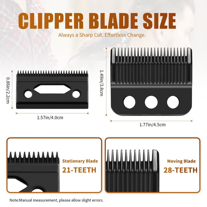 1005-100 Professional 3-Hole Blade,Compatible with Wahl Designer,Senior, Cordless Designer,Pilot,Sterling 4 and Nugget Clippers, 1mm-3mm Cut Length(Black) (1 Pack)
