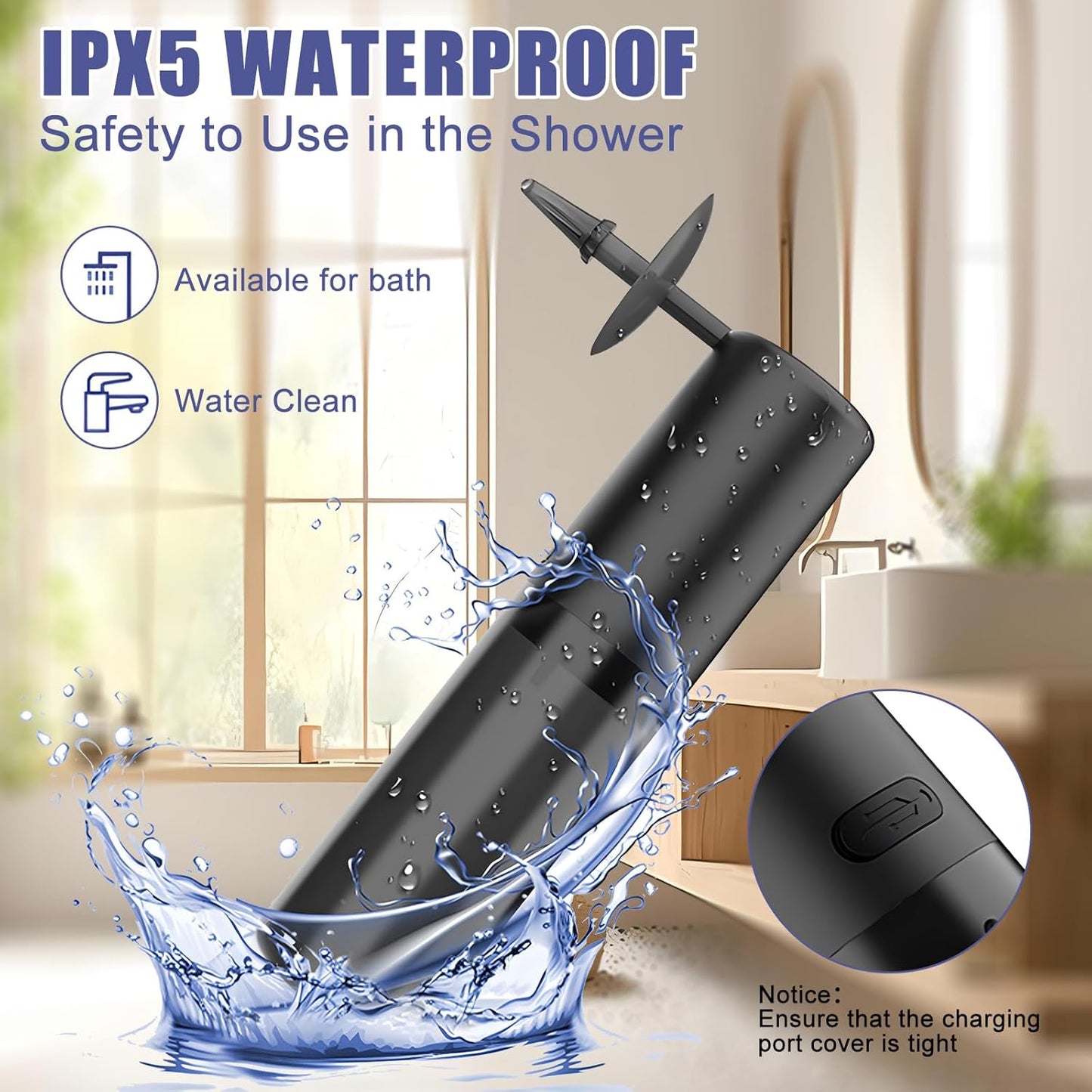 Electric Ear Wax Removal Kit - Rechargeable Waterproof Tool with 4 Pressure Settings for Effective Ear Cleaning