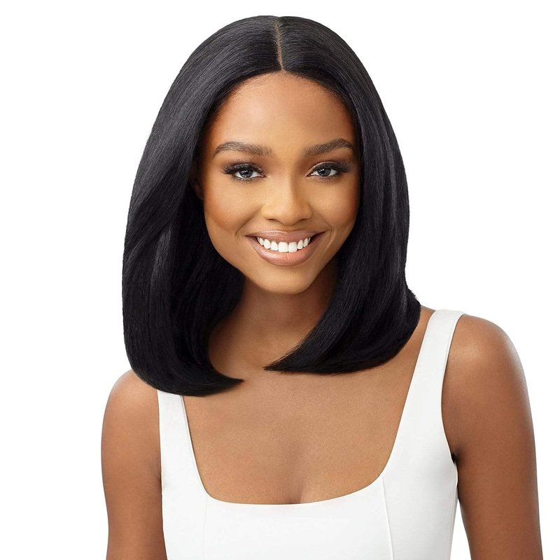 EveryWear Synthetic HD Lace Front Wig - Jet Black, Natural Look & Comfort