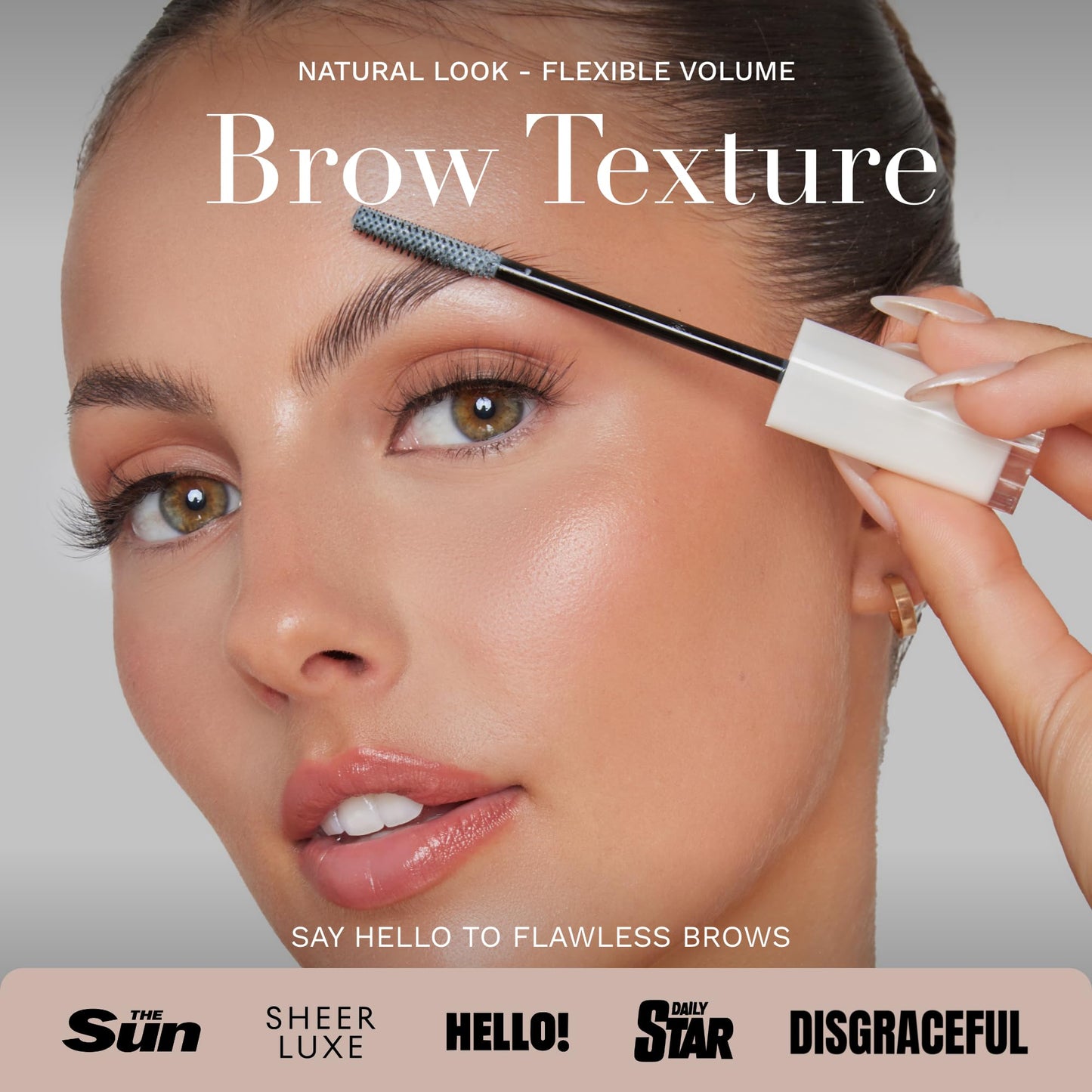 Byellie Brow Texture 12ml, Soft-Hold, Texturising Clear Eyebrow Gel, Define & Shape, Flexible Hold, No White Cast or Residue, Easy to Use Fluffy Brow Look, Natural Makeup, Vegan & Cruelty Free