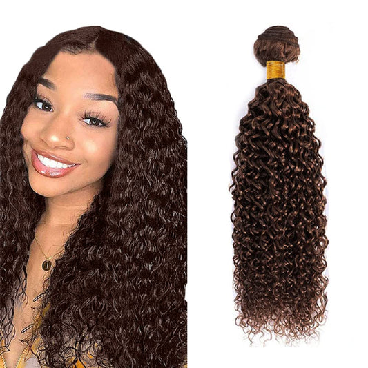 24 inch Brown Bundles Human Hair #4 Kinky Curly Bundles Chocolate Brown Human Hair Bundle 100g