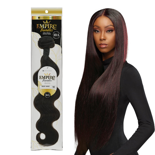Sensationnel Empire bundles- body wave 10a tangle shed free human hair for weaving and sew in styles - 1 pack (16 inch, NATURAL)