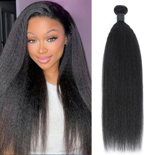 MIRONICA Yaki Kinky Straight Bundles Human Hair 18 Inch