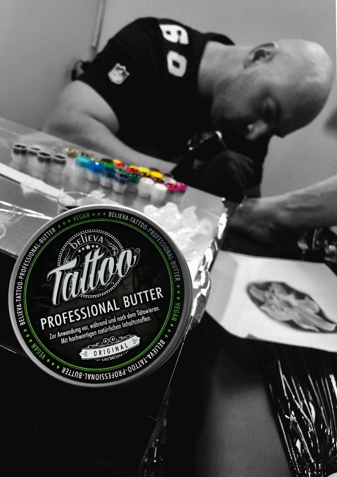 believa Tattoo Aftercare Butter – Vegan Tattoo Care Balm for Moisturized & Nourished Skin – 8.45 oz
