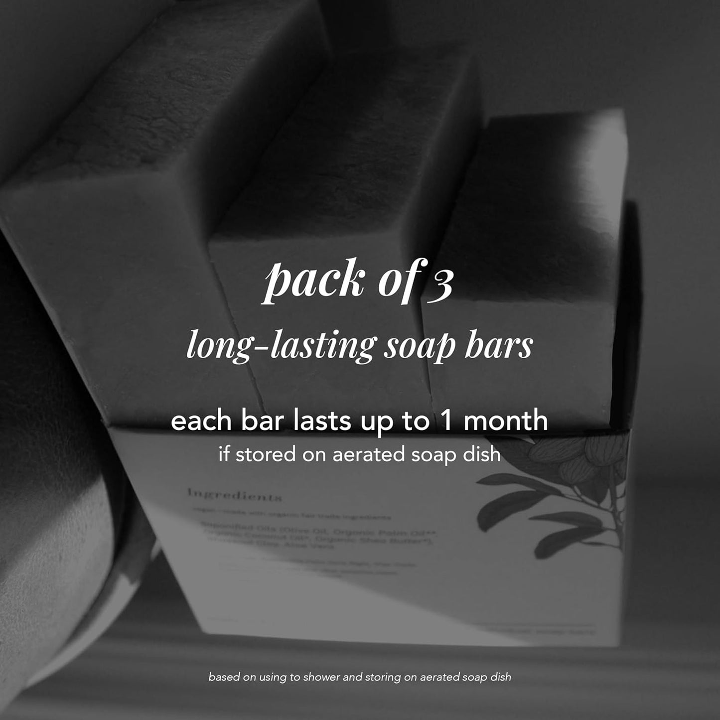 Patchouli & Orange Soap Bar - Vegan Handmade Soap for Dry Skin | 3-Pack, Organic Ingredients