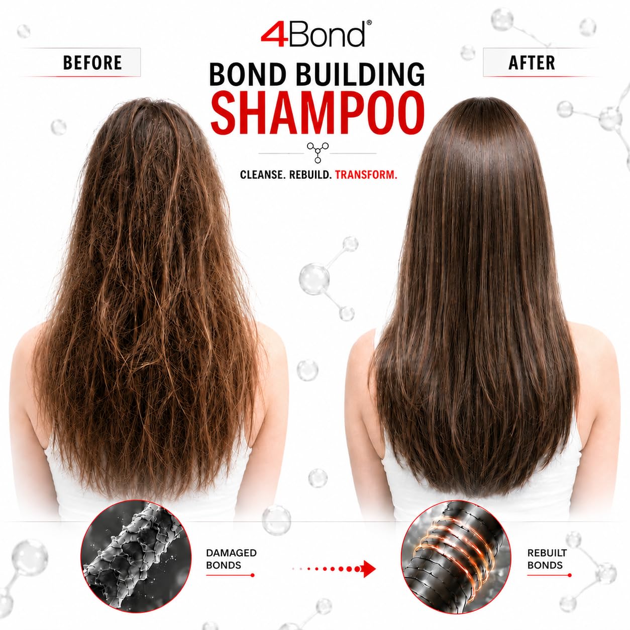 POWERTOOLS 4BOND Bond Building Shampoo | Restore Damaged Hair | Contains Advanced Polymers, Keratin, Baobab & Quinoa Proteins (8 Fl Oz)