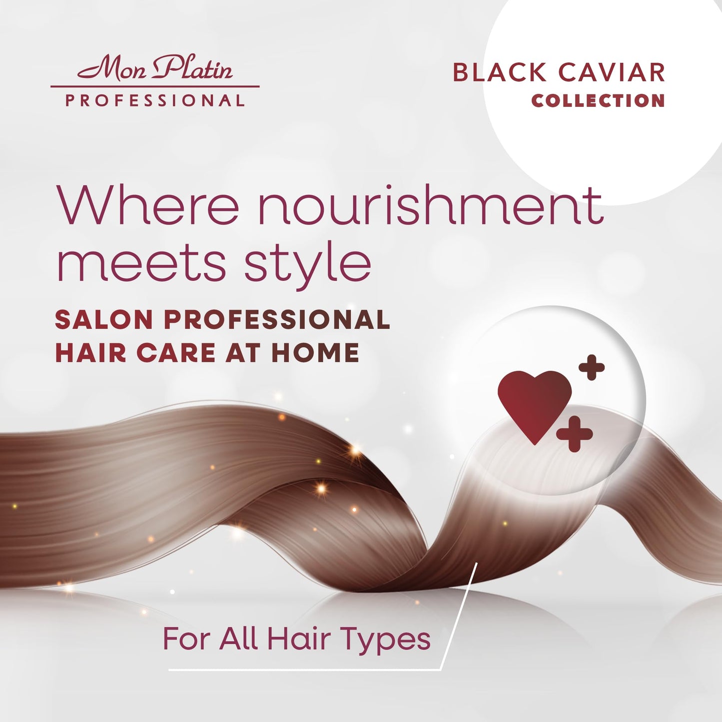 Mon Platin Professional Multi-Action Hair Cream with Black Caviar - 250 ml 12-in-1 Premium Leave In Conditioner Spray for Dry Damaged Hair - Repairing, Moisturizing, Smoothing, and Protecting