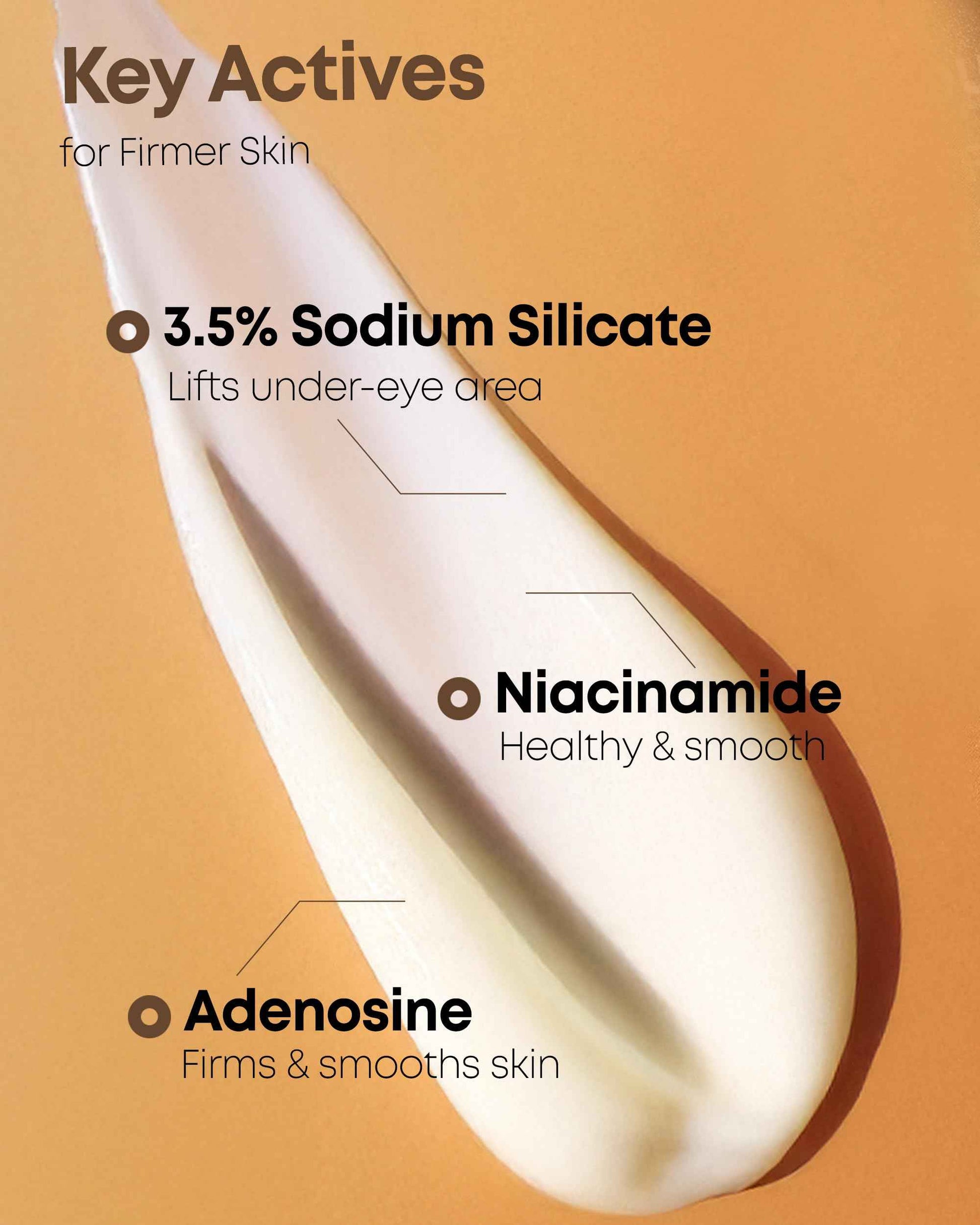 NINELESS Ever-Youth Dual Effect Eye Cream Korean Skincare Instant Lifting Technology for Firm Eyes with Niacinamide Adenosine Hyaluronic Acid Ceramides for Fine Lines Bags Puffiness 0.5 fl oz