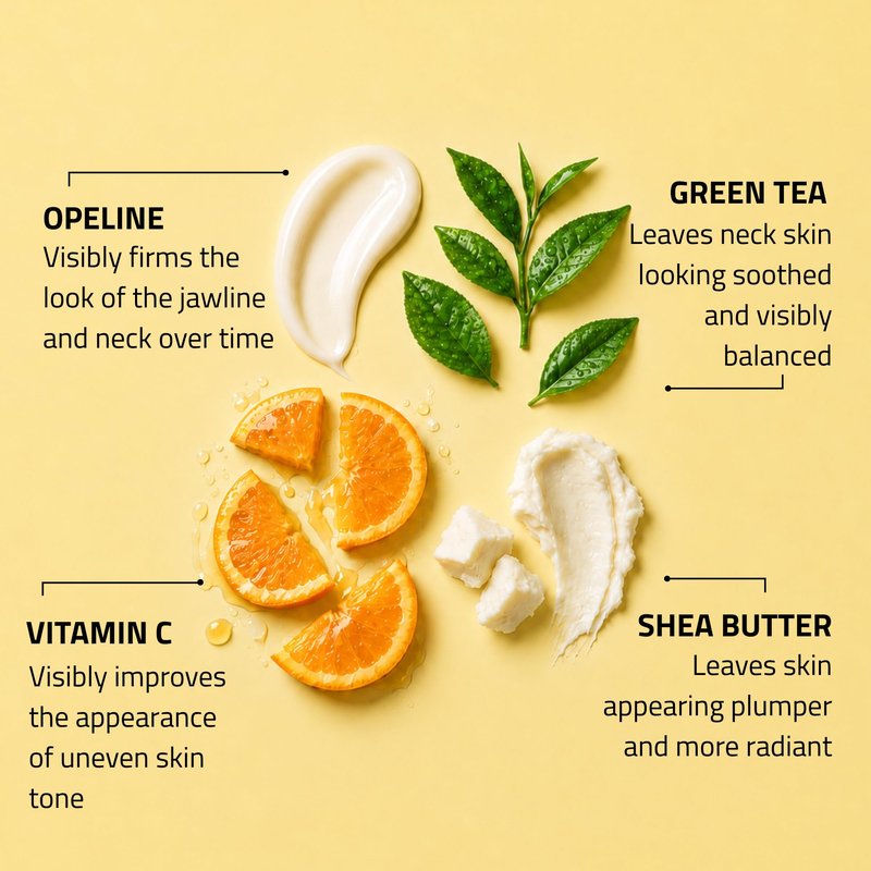 YEOUTH Neck Firming Cream with Vitamin C and Peptides, Neck Cream for Tightening and Firming Chest, Décolleté, Double Chin, Turkey and Crepey Skin, 4oz