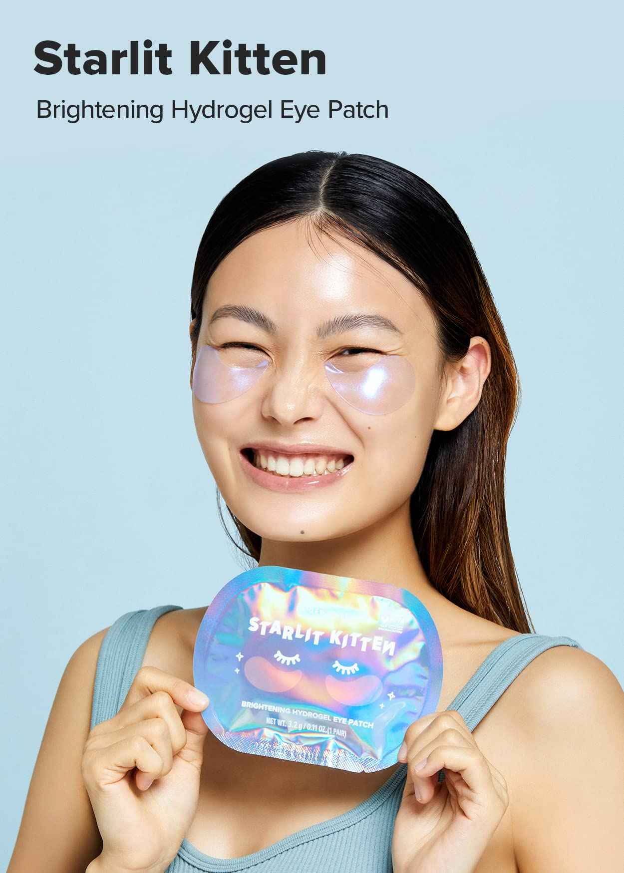 I DEW CARE Hydrogel Eye Patch - Starlit Kitten, 5 EA + Tweezer - Tweeze The Day, 1 Count Bundle