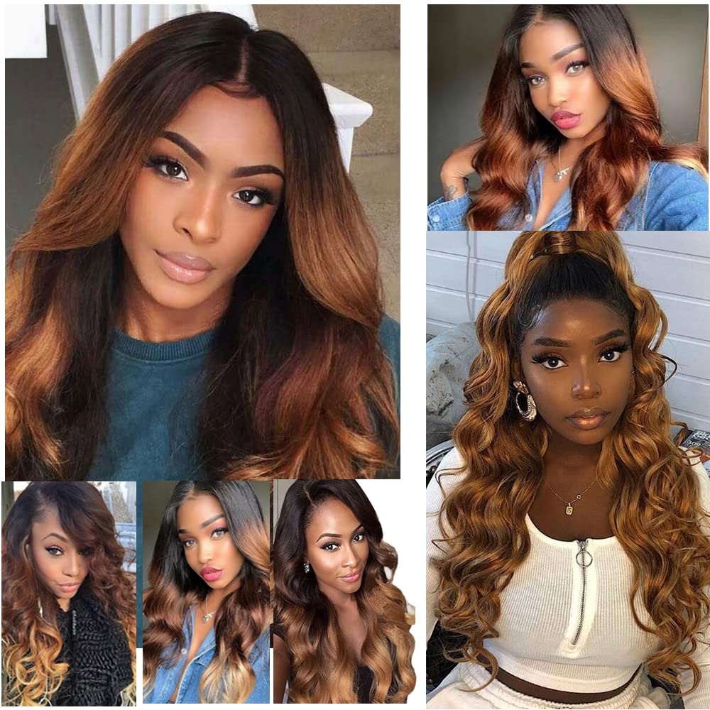 Highlight Kinky Curly Human Hair Bundles Ombre Bundles Human Hair P4/27 Bundle 16 18 20 Inch Soft And Healthy Bundle For Black Women