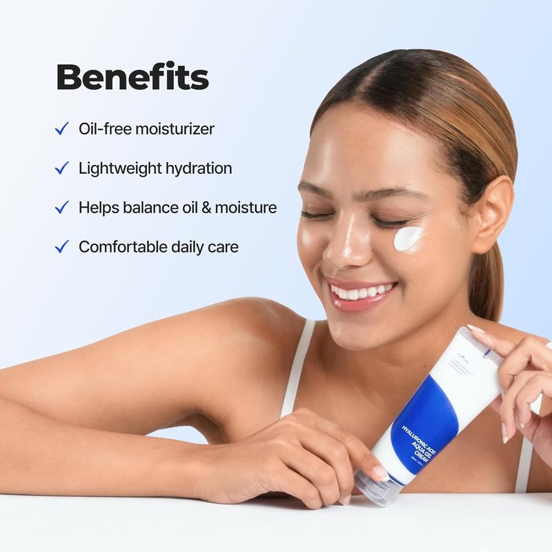 IsNtree Hyaluronic Acid Aqua Gel Cream - Lightweight Moisturizer for Oily to Combination Skin | 100ml, 3.38 fl oz