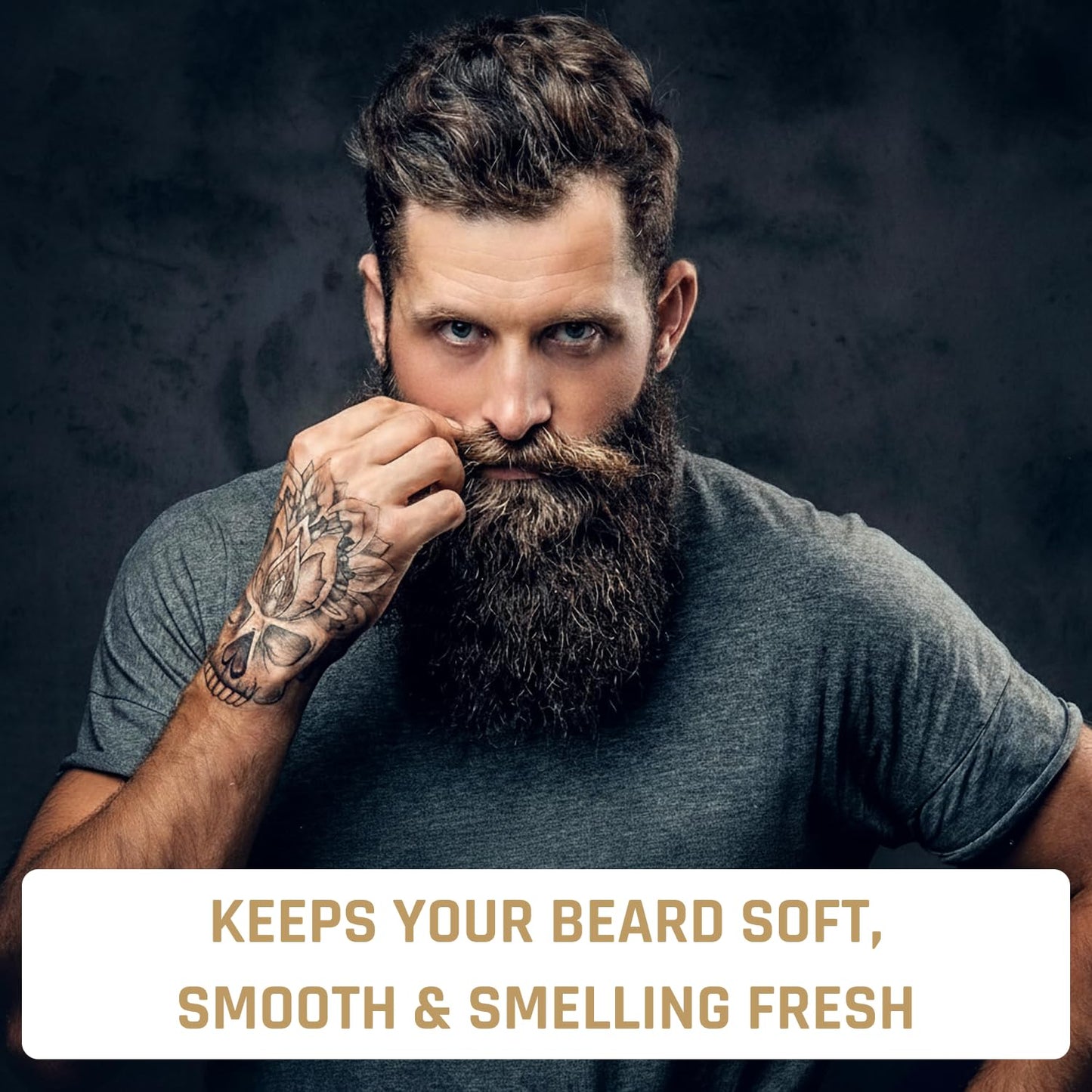 Derm Dude Full and Soft Beard Balm, Styles and Strengthens Beard, Promotes Fuller Beard, Moisturizes and Soothes Beard, and Free Beard Comb, Morning Woodsy Scent, 2 Fl Oz, 2 Pack