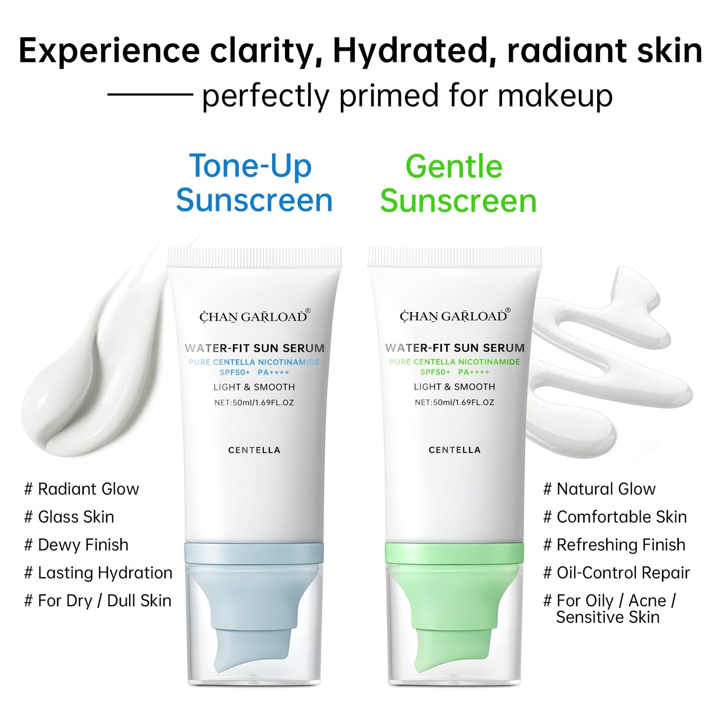 Korean Sunscreen for Face & Body – SPF 50+ Madagascar Centella Mineral Sunblock with Tinted Moisturizer, Hyaluronic Acid & Niacinamide, Lightweight & Hydrating Korean Skin Care, 50ml