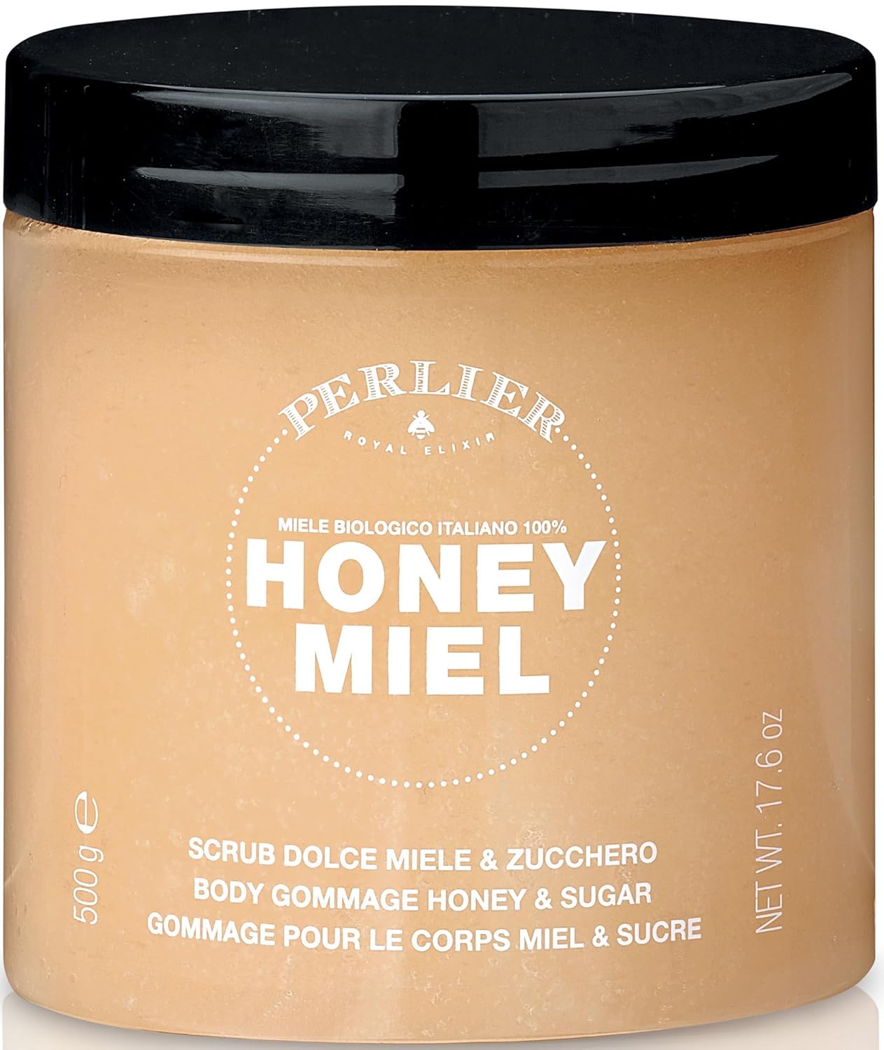 Perlier Honey Body Scrub - Exfoliating Sugar & Honey Formula | 500g - Made in Italy