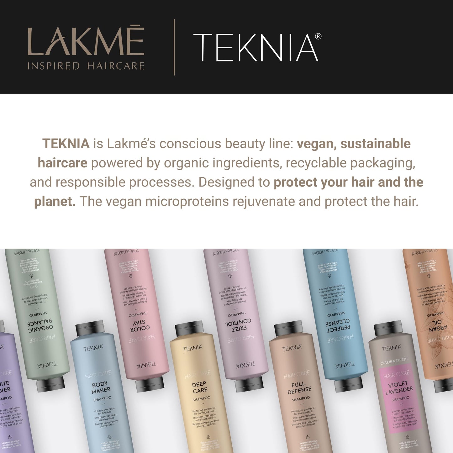 LAKMÉ Teknia Organic Balance Shampoo, Hydrating Shampoo, Hydration for Scalp and Hair, 20.3 Fl Oz