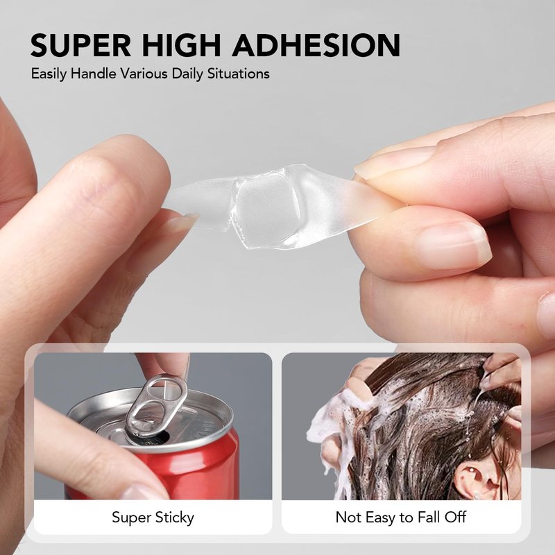 GAOY 4 Pcs 16ml Gel Nail Glue for Acrylic Nails Tips, 2 in 1 Nail Glue and Base Coat, UV Light Cure