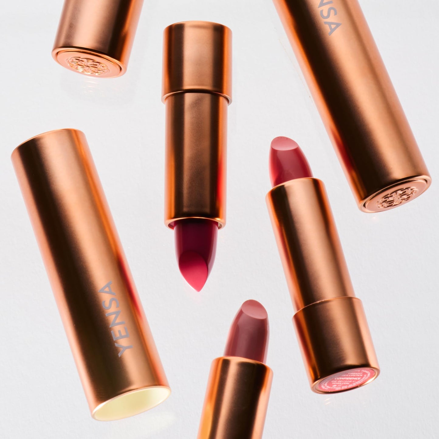 YENSA Vibrant Silk Hydrating Lip Stick - Long Lasting Lipstick with Hyaluronic Acid, Vitamin E & Super Oils - High Pigment Color & Semi Glossy Finish - Moisturizing Formula - Free Spirit (0.12 oz)